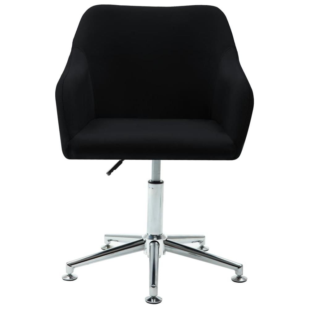 Swivel Office Chair Black Fabric. Picture 1