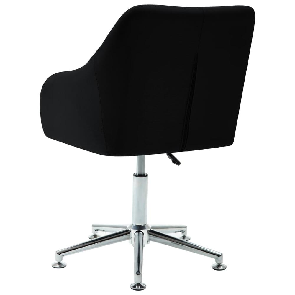 Swivel Office Chair Black Fabric. Picture 3