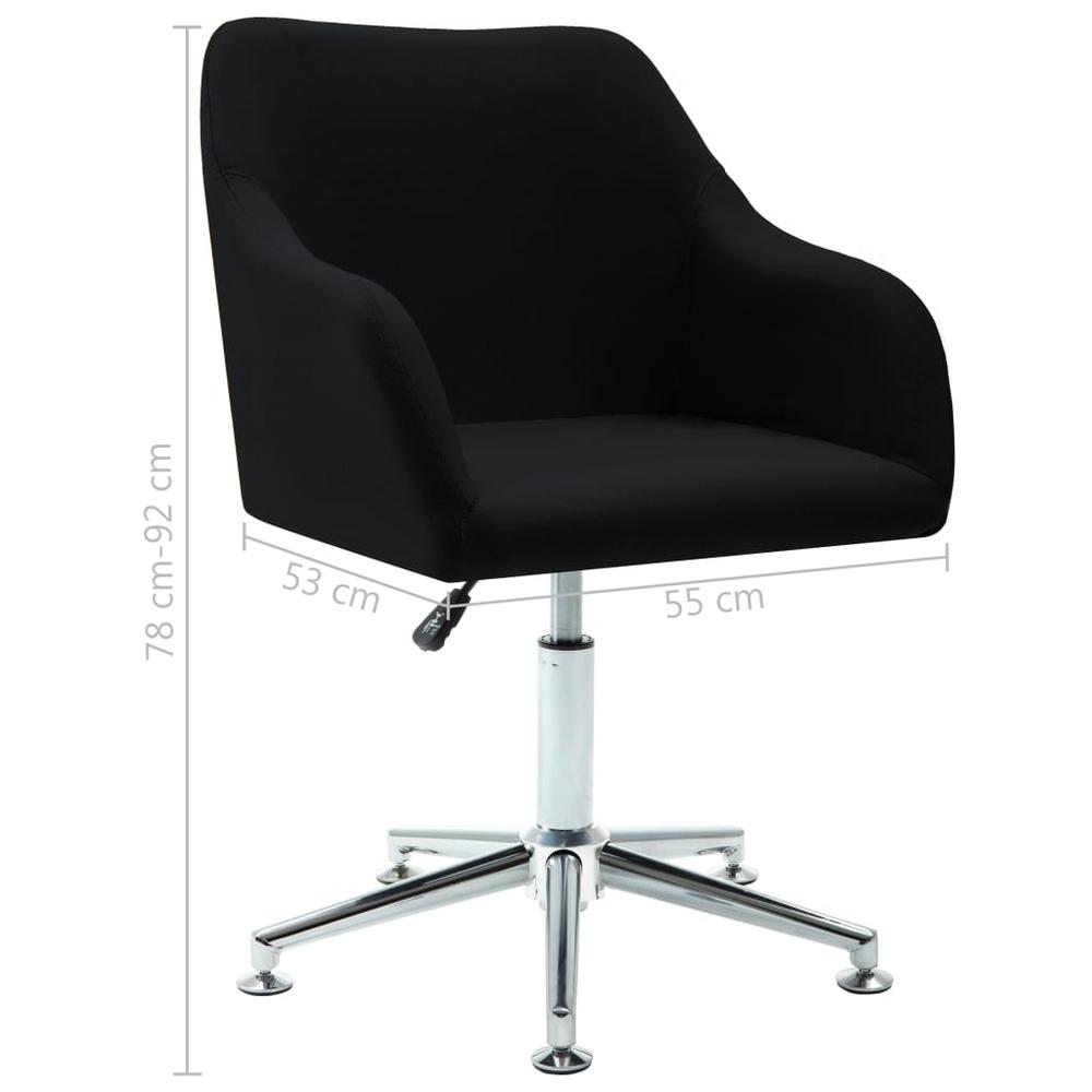 Swivel Office Chair Black Fabric. Picture 7
