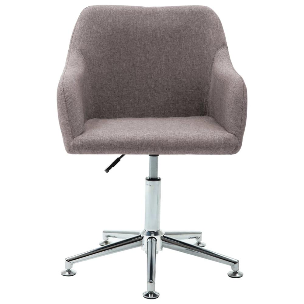 Swivel Office Chair Taupe Fabric. Picture 1