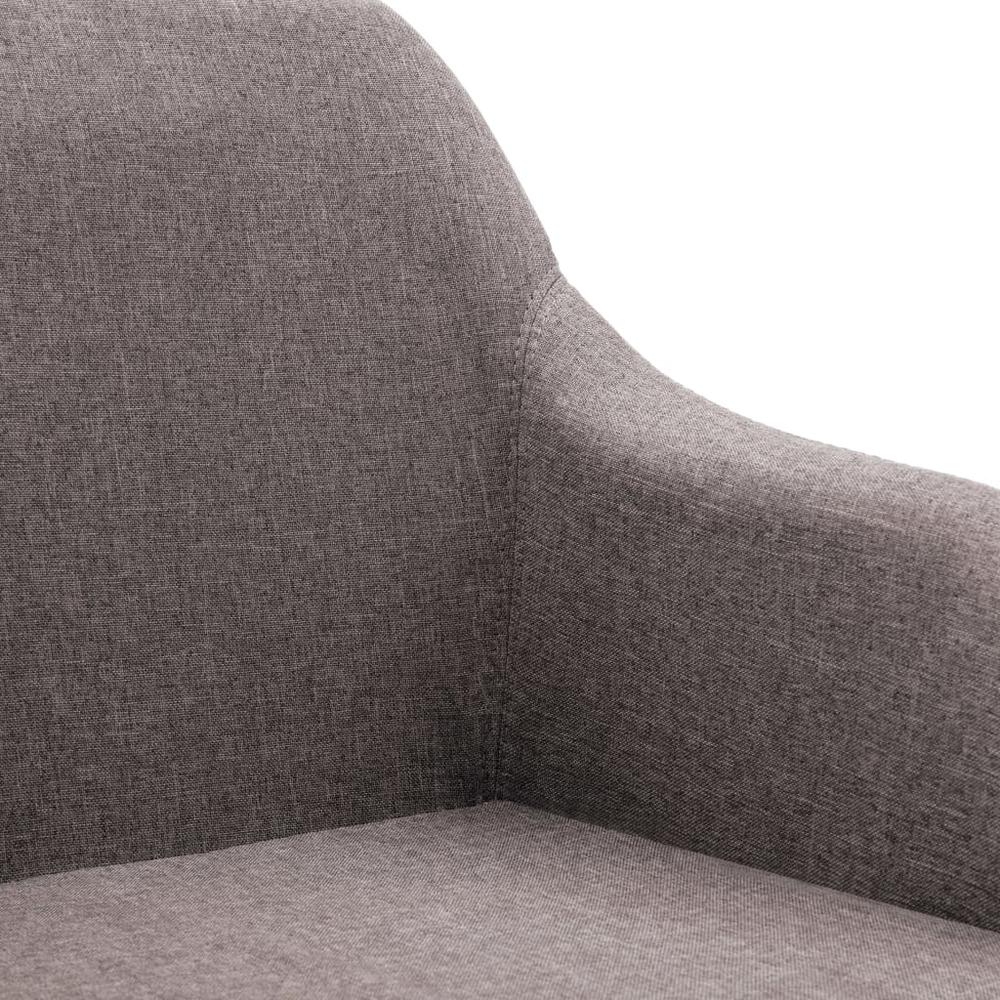 Swivel Office Chair Taupe Fabric. Picture 5