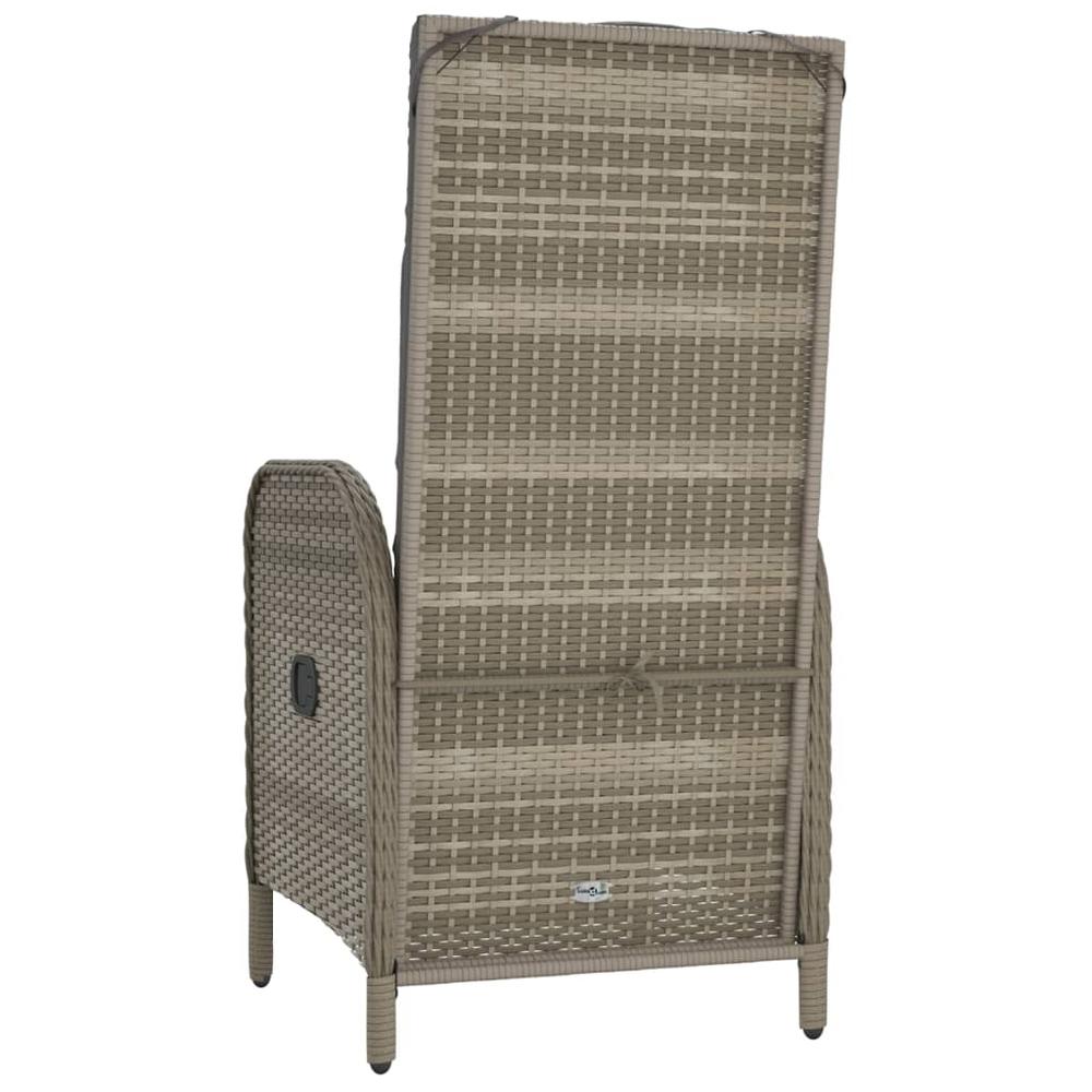 Patio Chairs 2 pcs Poly Rattan Gray. Picture 6