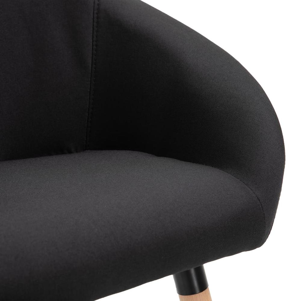 Dining Chairs 6 pcs Black Fabric. Picture 6