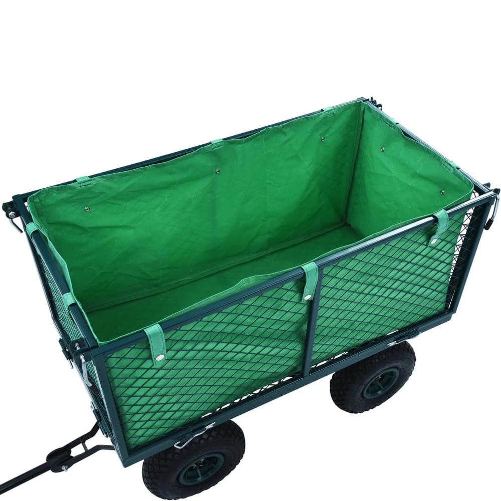 vidaXL Garden Cart Liner Green Fabric, 145729. Picture 3