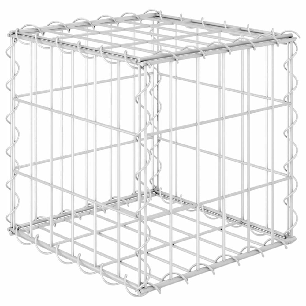 vidaXL Cube Gabion Raised Bed Steel Wire 11.8"x11.8"x11.8", 145648. Picture 2
