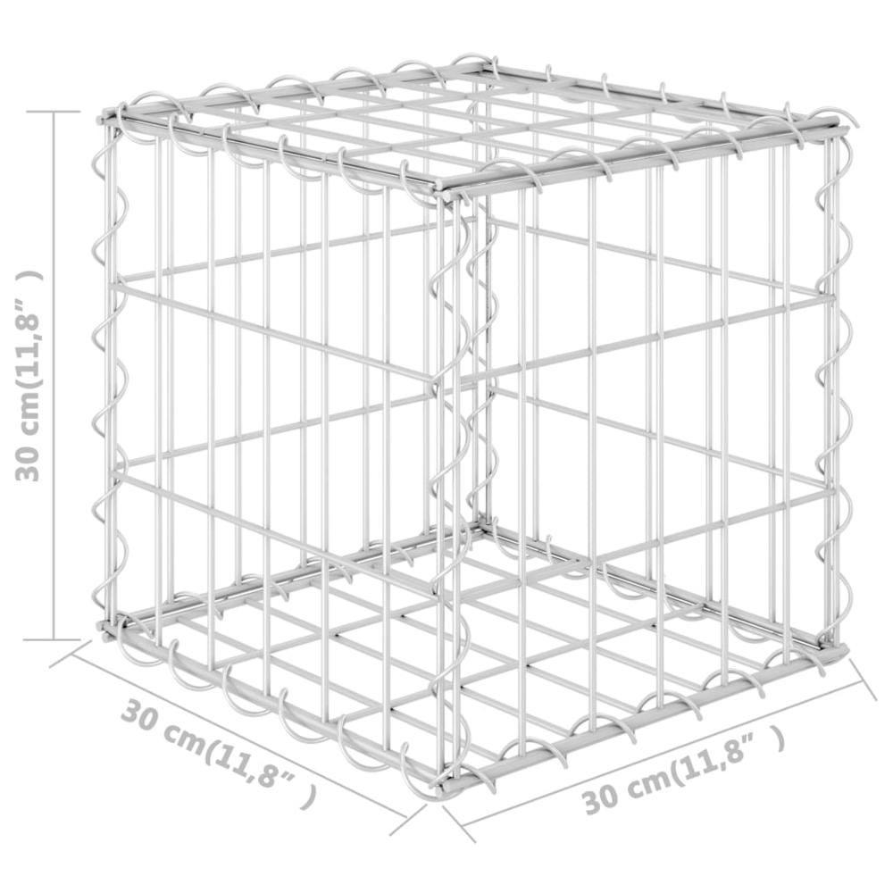 vidaXL Cube Gabion Raised Bed Steel Wire 11.8"x11.8"x11.8", 145648. Picture 5