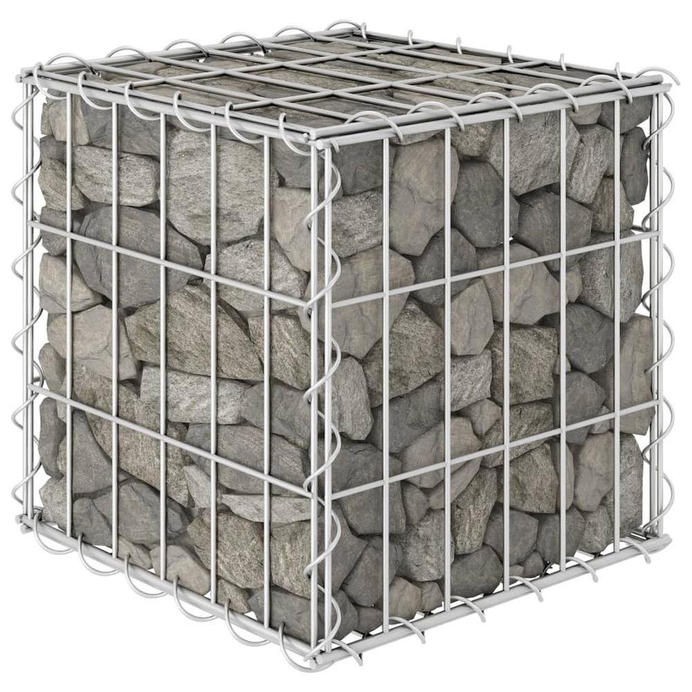 vidaXL Cube Gabion Raised Bed Steel Wire 11.8"x11.8"x11.8", 145648. Picture 1