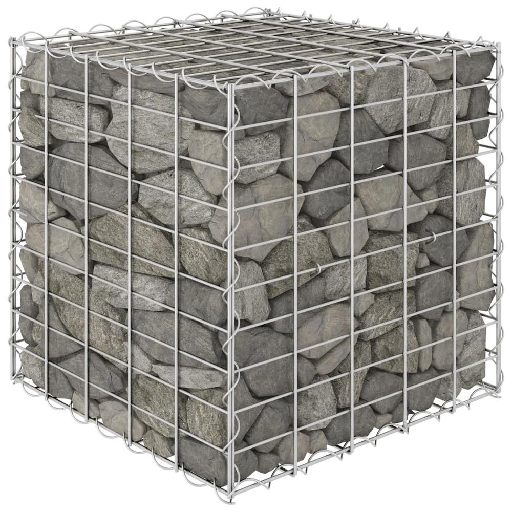 vidaXL Cube Gabion Raised Bed Steel Wire 19.7"x19.7"x19.7", 145650. Picture 1