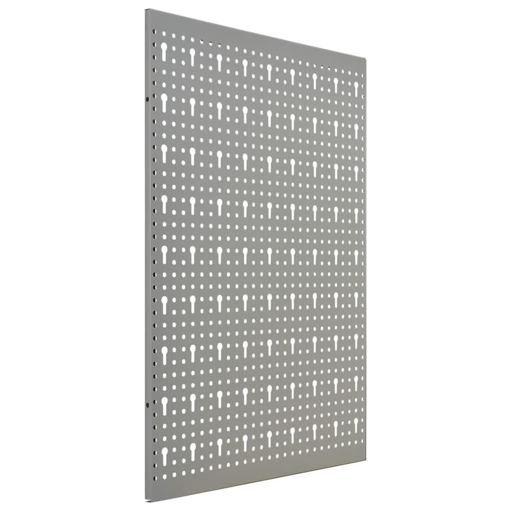 vidaXL Wall-mounted Peg Boards 3 pcs 15.7"x22.8" Steel, 145349. Picture 5