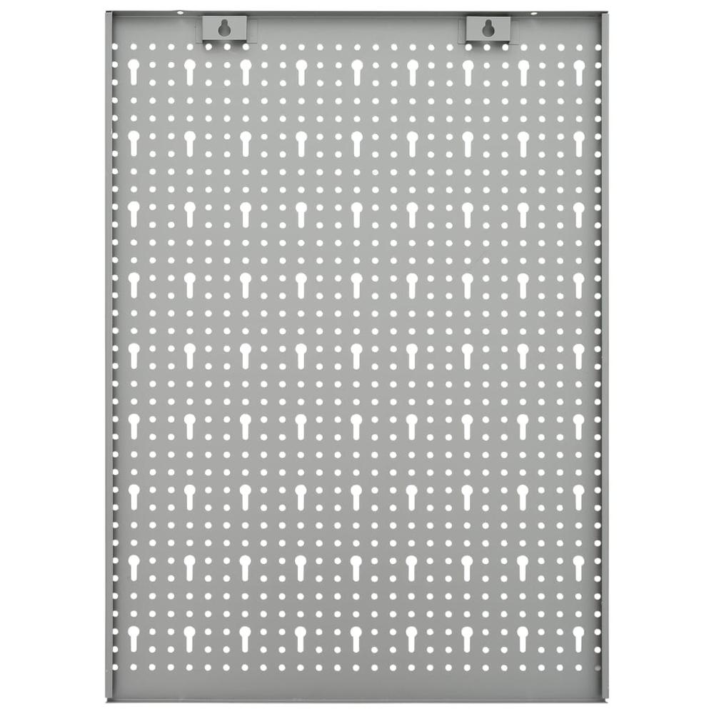 vidaXL Wall-mounted Peg Boards 3 pcs 15.7"x22.8" Steel, 145349. Picture 6