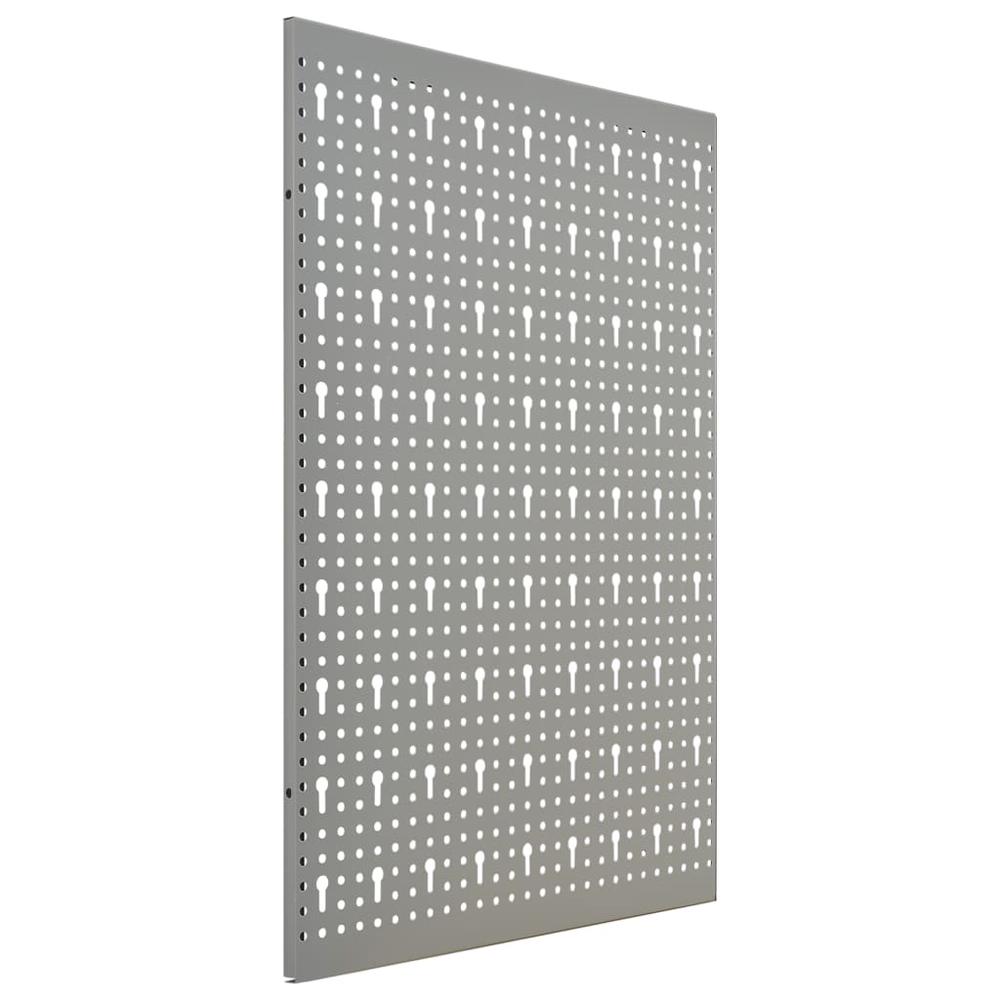 vidaXL Wall-mounted Peg Boards 4 pcs 15.7"x22.8" Steel, 145350. Picture 2