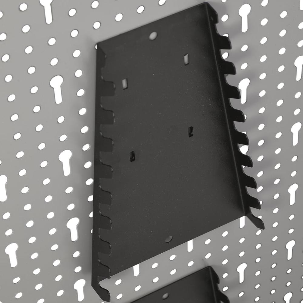 vidaXL Wall-mounted Peg Boards 3 pcs 15.7"x22.8" Steel, 145351. Picture 4
