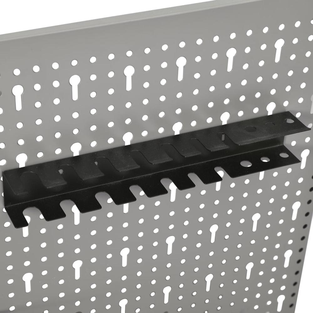 vidaXL Wall-mounted Peg Boards 3 pcs 15.7"x22.8" Steel, 145351. Picture 6