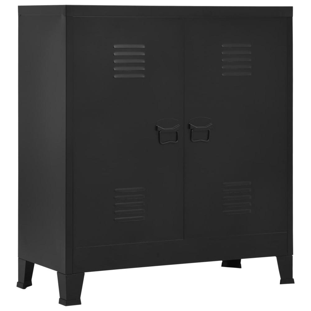 vidaXL Filing Cabinet Industrial Black 35.4"x15.7"x39.4" Steel, 145356. Picture 1