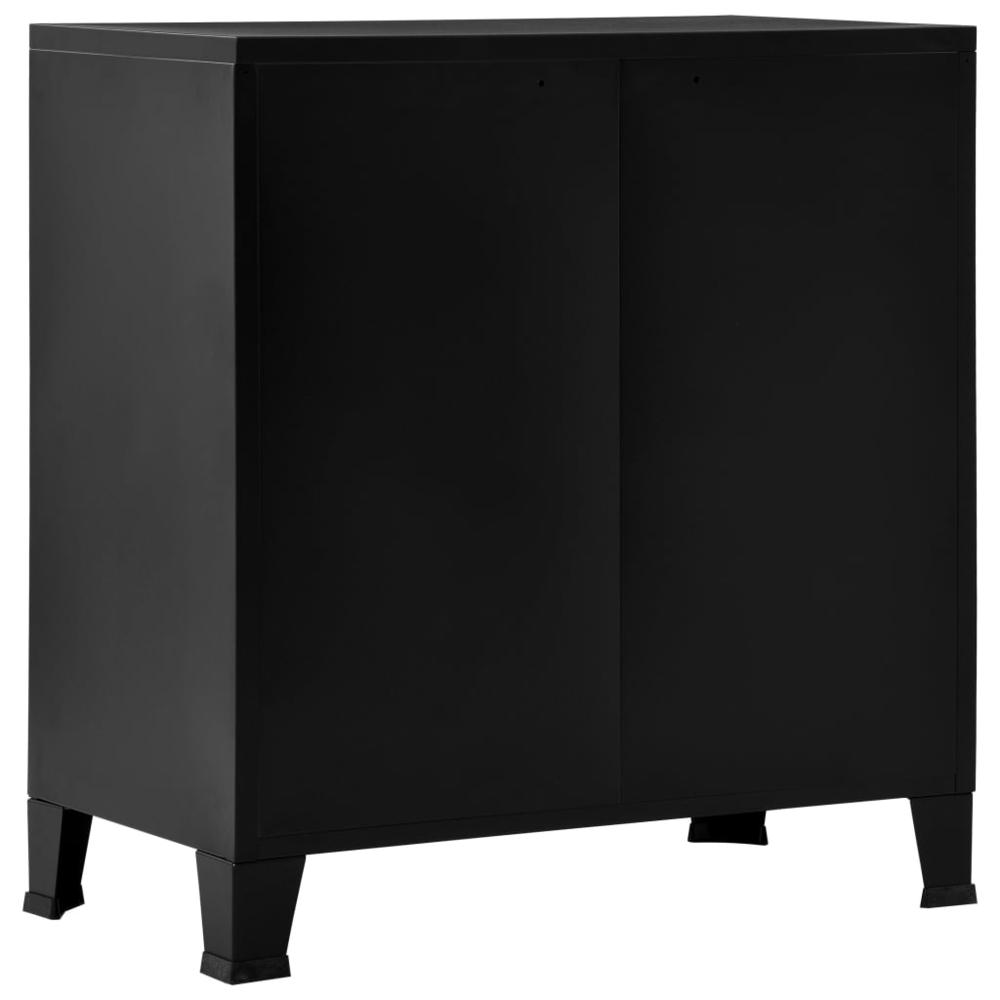 vidaXL Filing Cabinet with 4 Doors Industrial Black 29.5"x15.7"x31.5" Steel, 145358. Picture 4