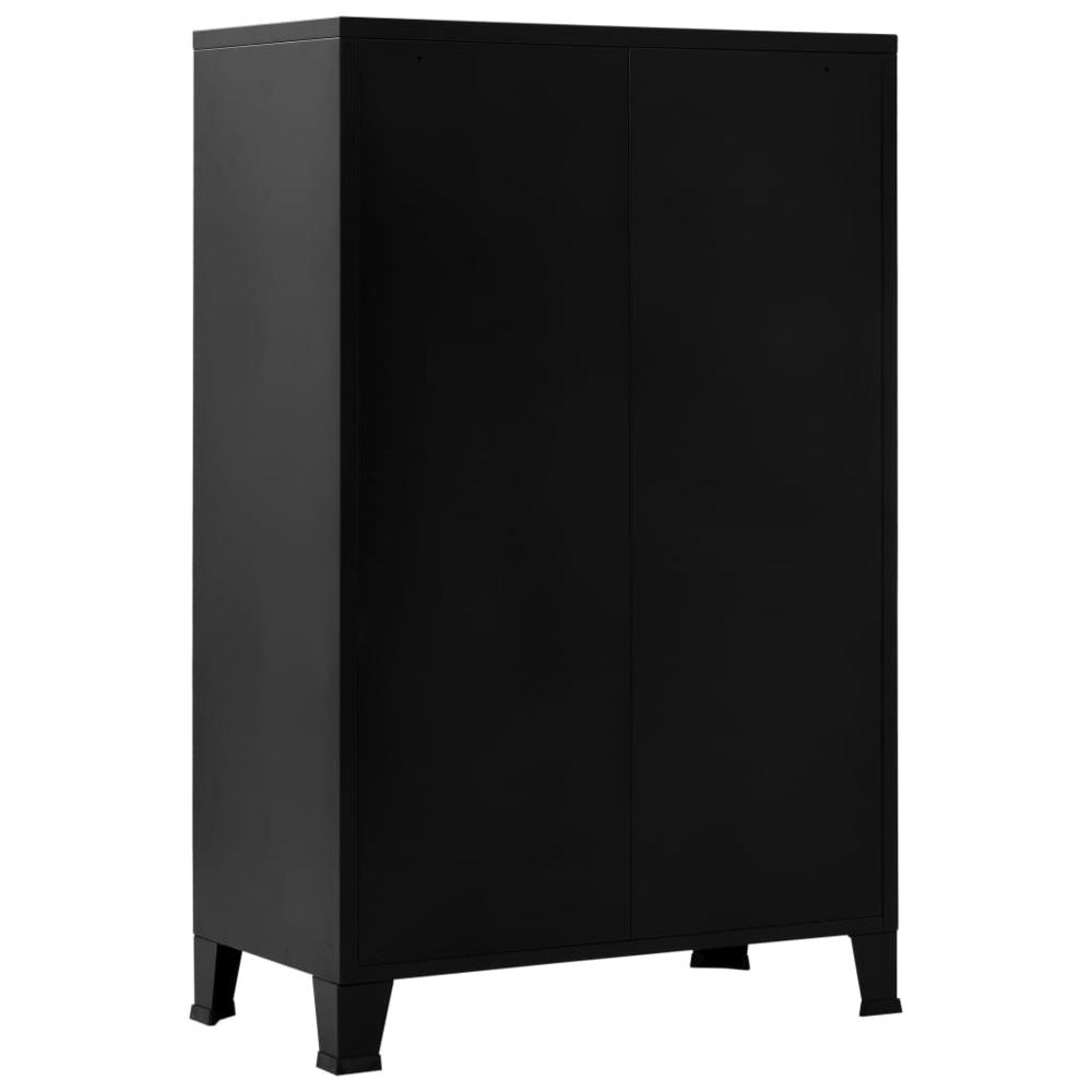 vidaXL Filing Cabinet with 6 Doors Industrial Black 29.5"x15.7"x47.2" Steel, 145359. Picture 4