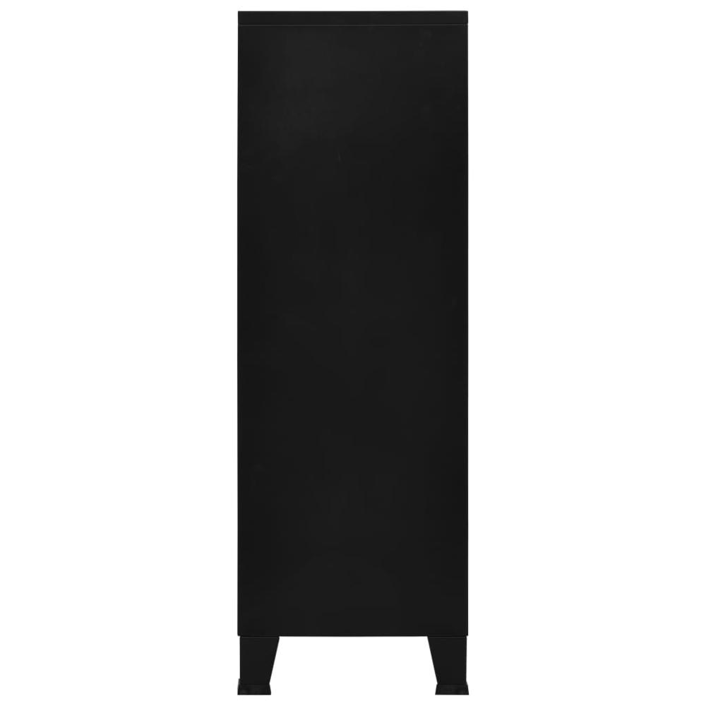 vidaXL Filing Cabinet with 6 Doors Industrial Black 29.5"x15.7"x47.2" Steel, 145359. Picture 5