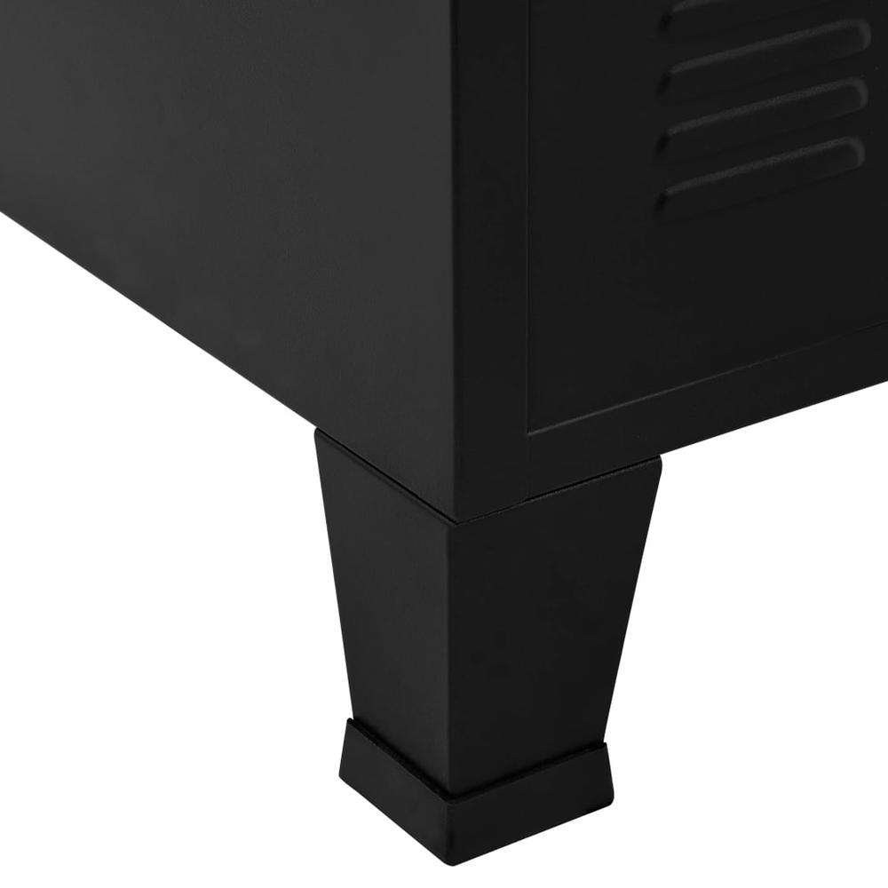 vidaXL Filing Cabinet with 6 Doors Industrial Black 29.5"x15.7"x47.2" Steel, 145359. Picture 6