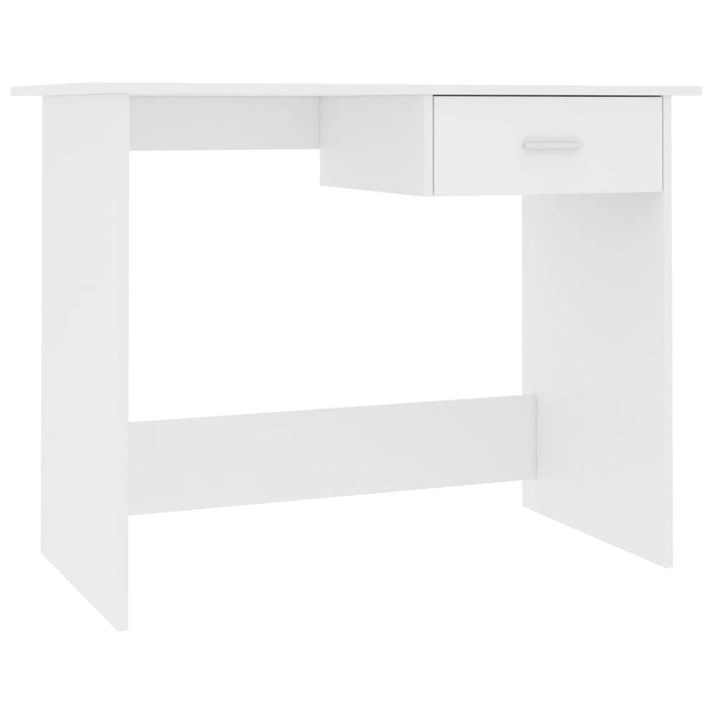 vidaXL Desk White 39.4"x19.7"x29.9" Chipboard, 800549. Picture 2