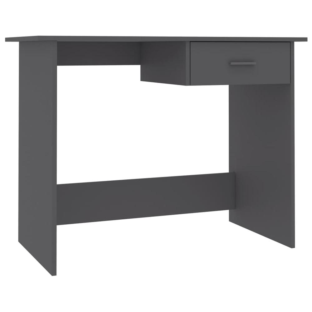 vidaXL Desk Gray 39.4"x19.7"x29.9" Chipboard, 800551. Picture 2