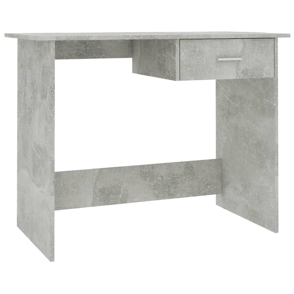 vidaXL Desk Concrete Gray 39.4"x19.7"x29.9" Chipboard, 800553. Picture 2