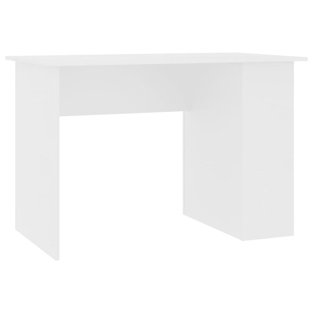 vidaXL Desk White 43.3"x23.6"x28.7" Chipboard, 800576. Picture 2