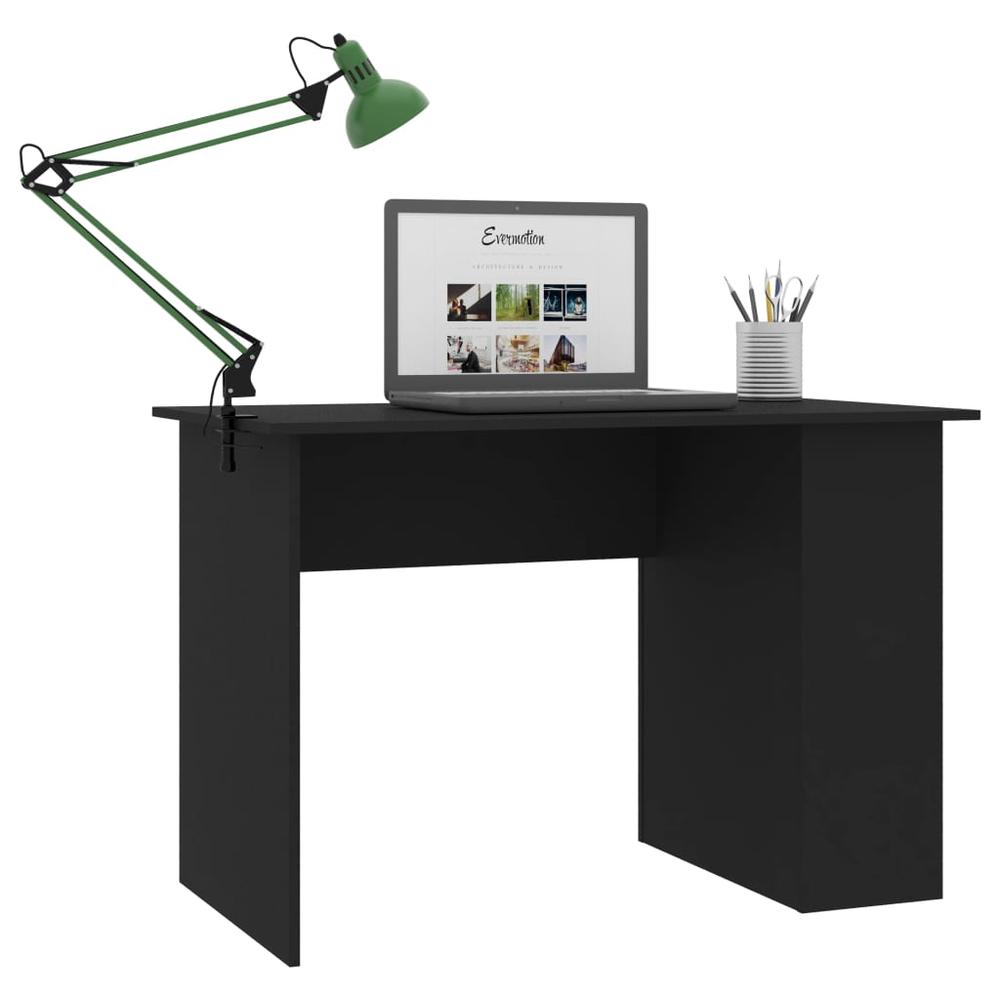 vidaXL Desk Black 43.3"x23.6"x28.7" Chipboard, 800577. Picture 3