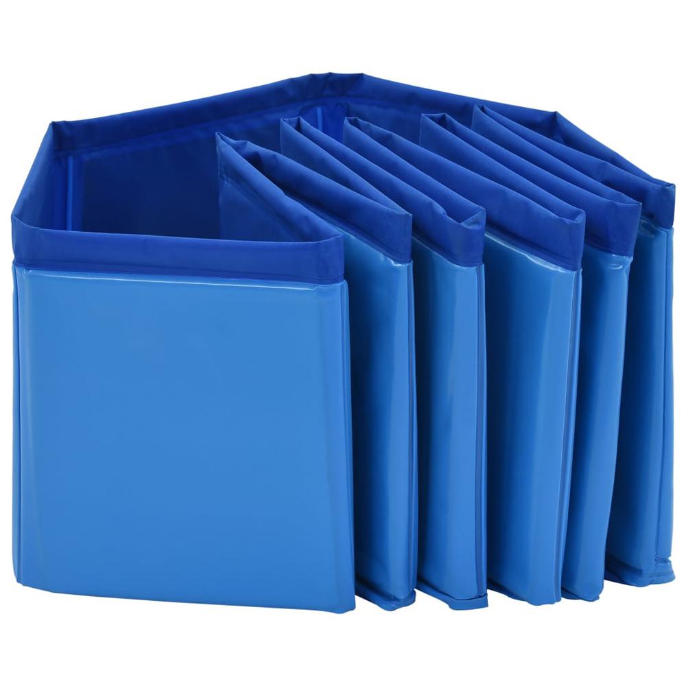 vidaXL Foldable Dog Swimming Pool Blue 31.5"x7.9" PVC, 170825. Picture 6