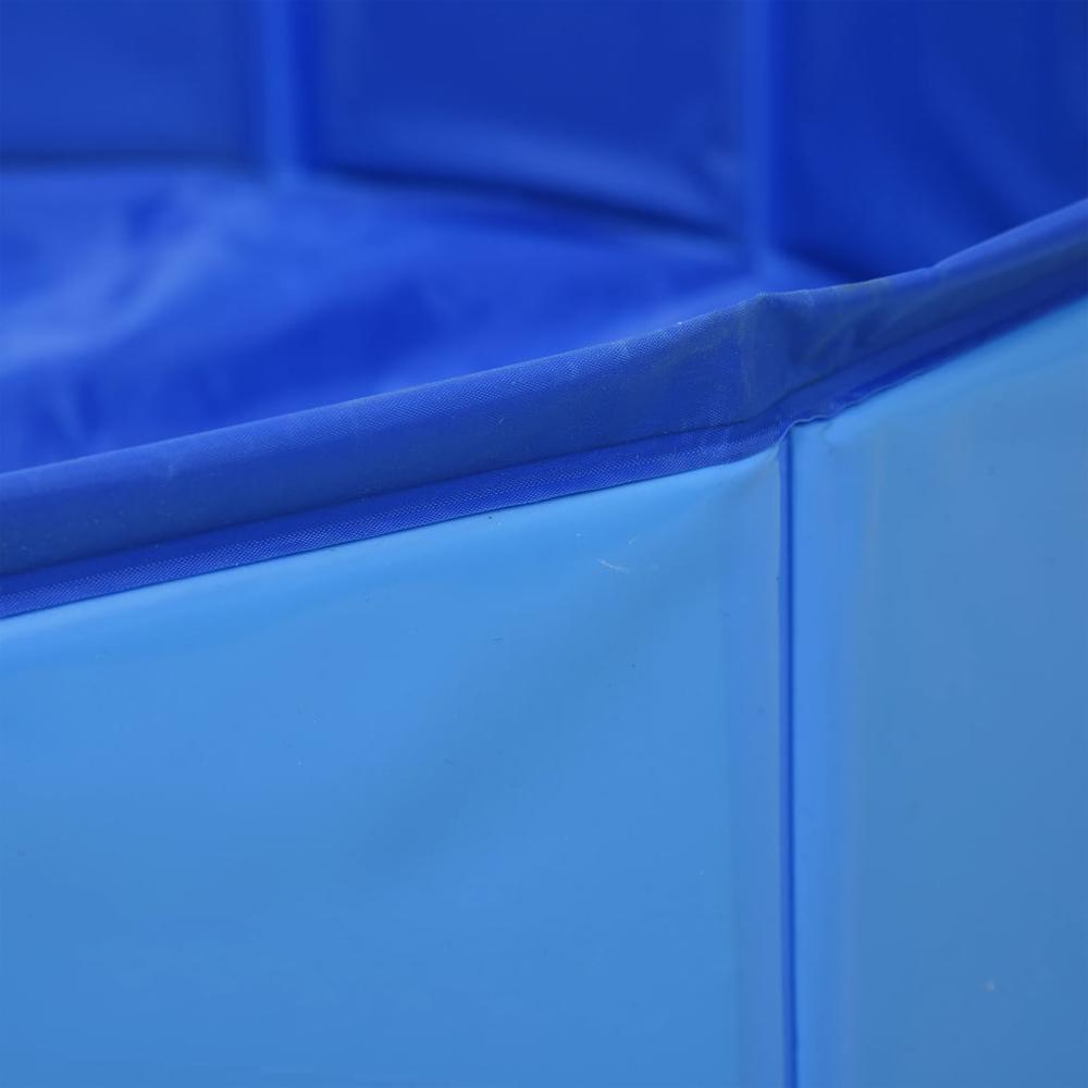 vidaXL Foldable Dog Swimming Pool Blue 63"x11.8" PVC, 170827. Picture 2