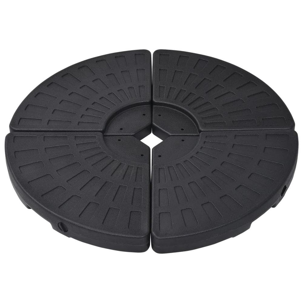 vidaXL Umbrella Base Fan-shaped 4 pcs Black, 47857. Picture 1