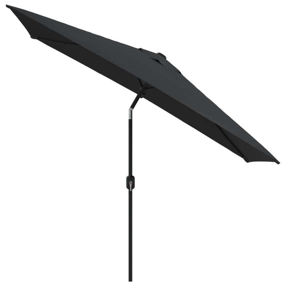 Outdoor Parasol with Metal Pole 118"x78.7" Black. Picture 2