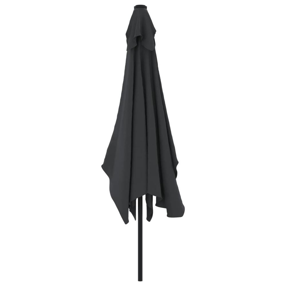 Outdoor Parasol with Metal Pole 118"x78.7" Black. Picture 3