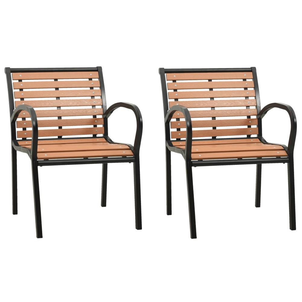 vidaXL Garden Chairs 2 pcs Wood, 47937. Picture 1