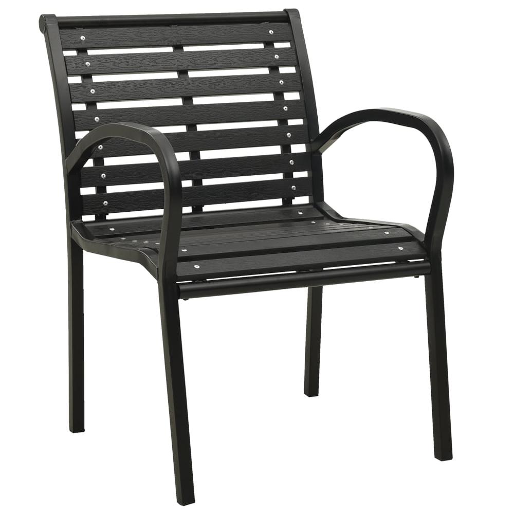 vidaXL Garden Chairs 2 pcs Gray Wood, 47938. Picture 2