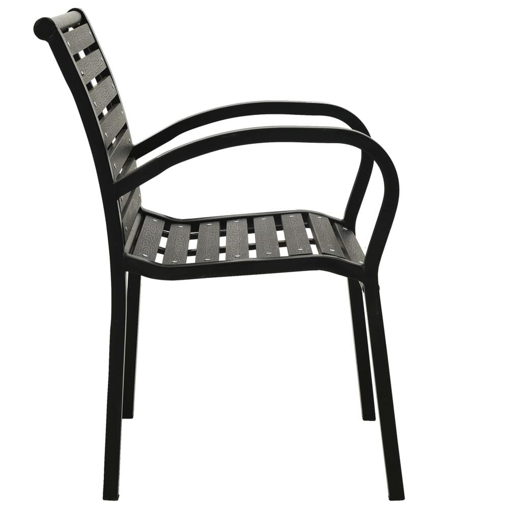 vidaXL Garden Chairs 2 pcs Gray Wood, 47938. Picture 4