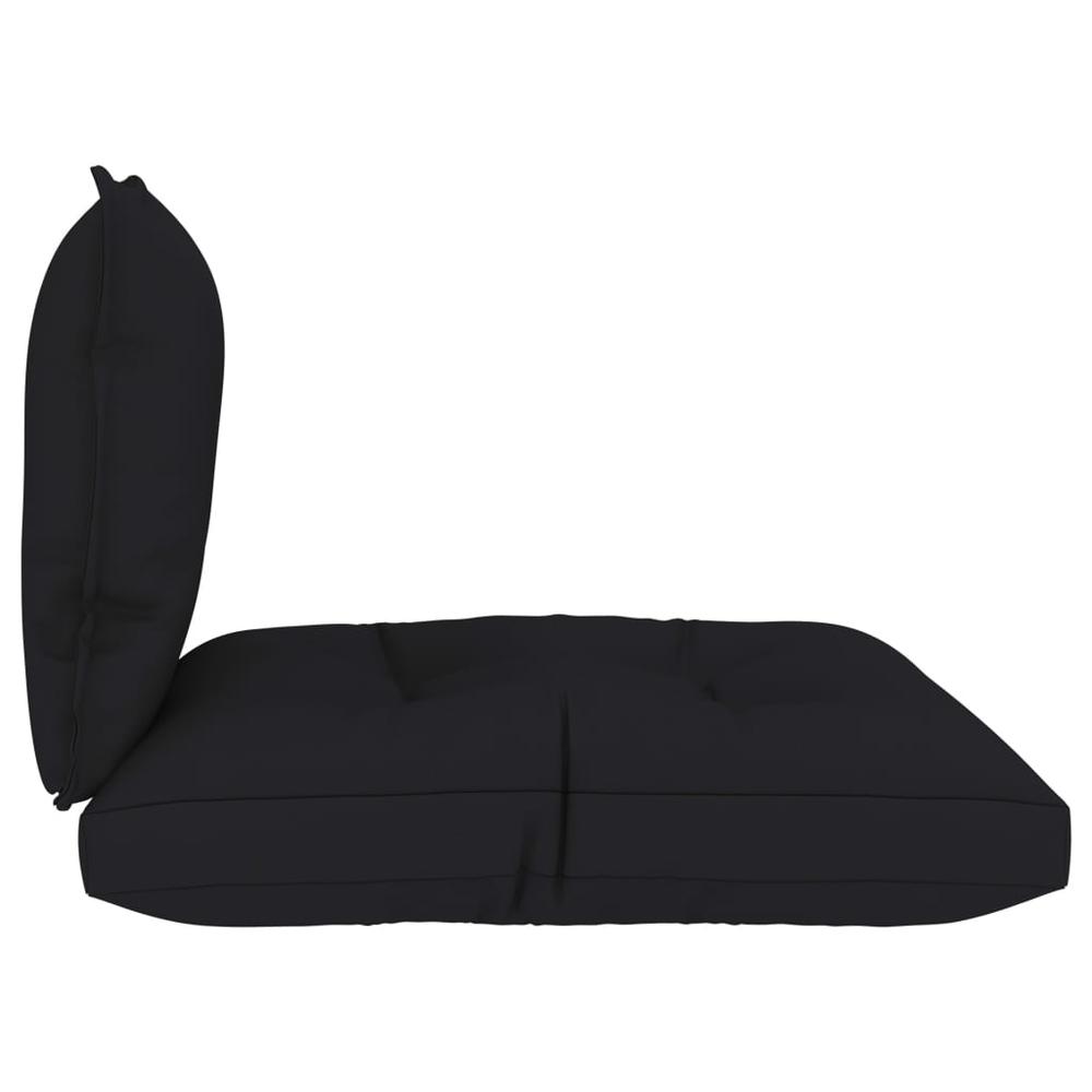 vidaXL Pallet Sofa Cushions 2 pcs Black Fabric, 47462. Picture 5