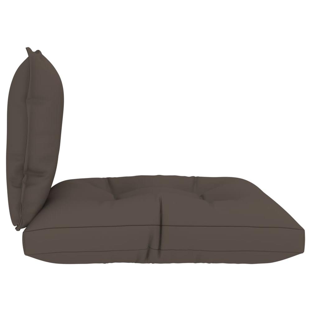 vidaXL Pallet Sofa Cushions 2 pcs Taupe Fabric, 47468. Picture 5