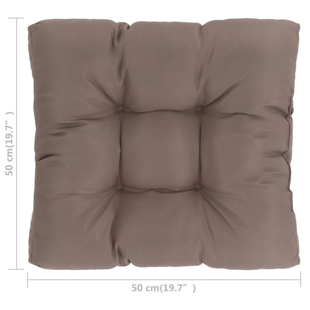 vidaXL Garden Seat Cushion Taupe 19.7"x19.7"x3.9" Fabric. Picture 5