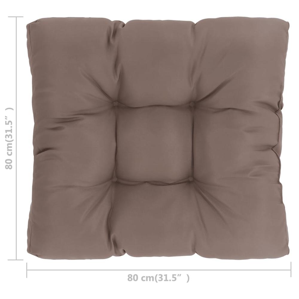 vidaXL Garden Seat Cushion Taupe 31.5"x31.5"x3.9" Fabric. Picture 5
