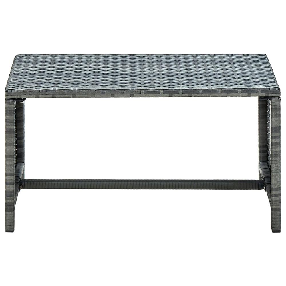 Coffee Table Anthracite 27.6"x15.7"x15" Poly Rattan. Picture 1