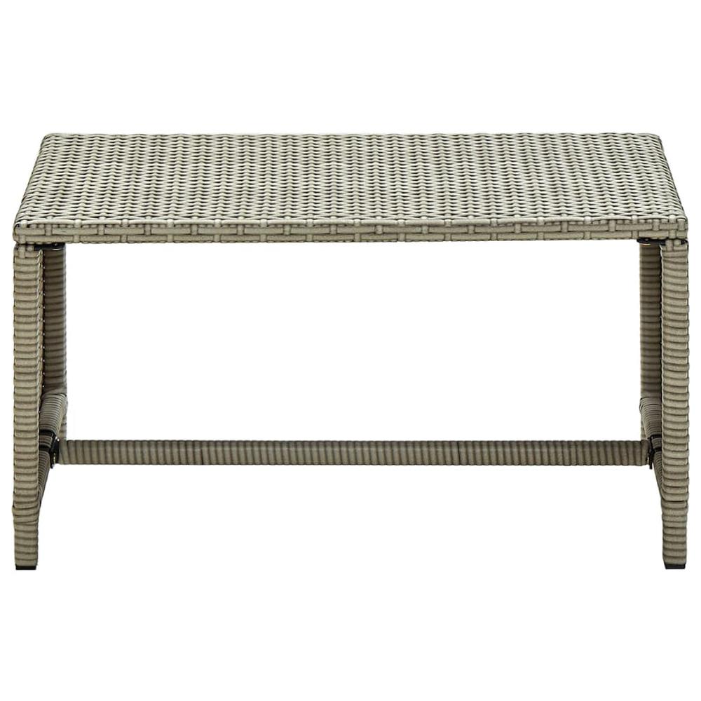 Coffee Table Beige 27.6"x15.7"x15" Poly Rattan. Picture 1