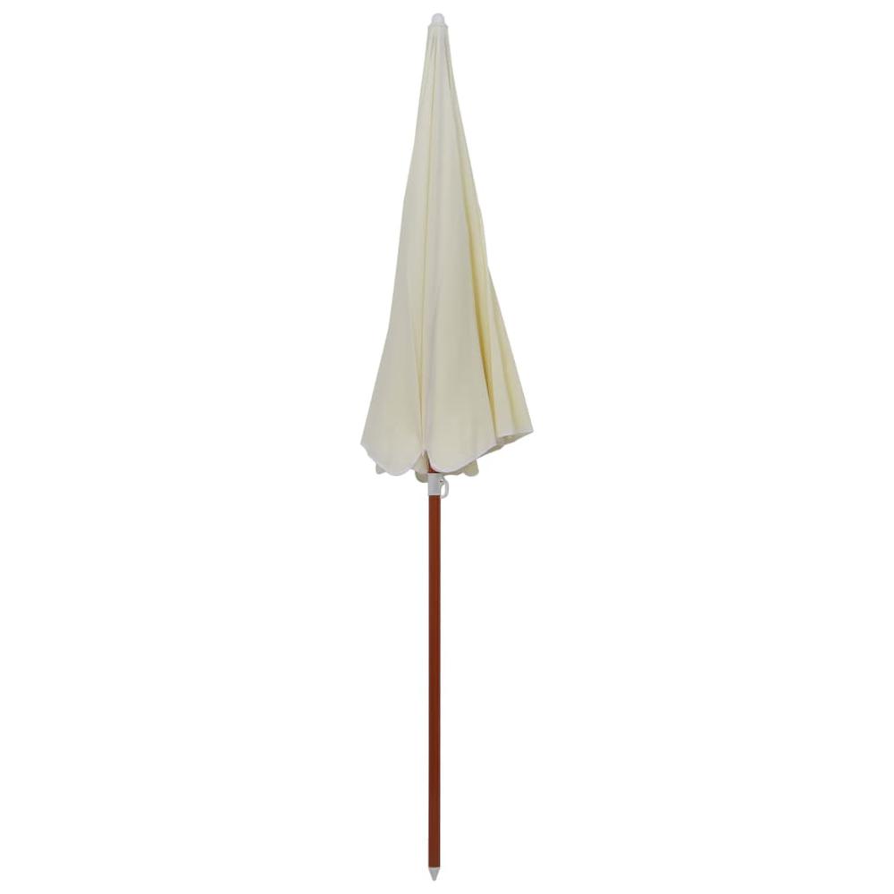 vidaXL Parasol with Steel Pole 94.5" Sand 7799. Picture 3