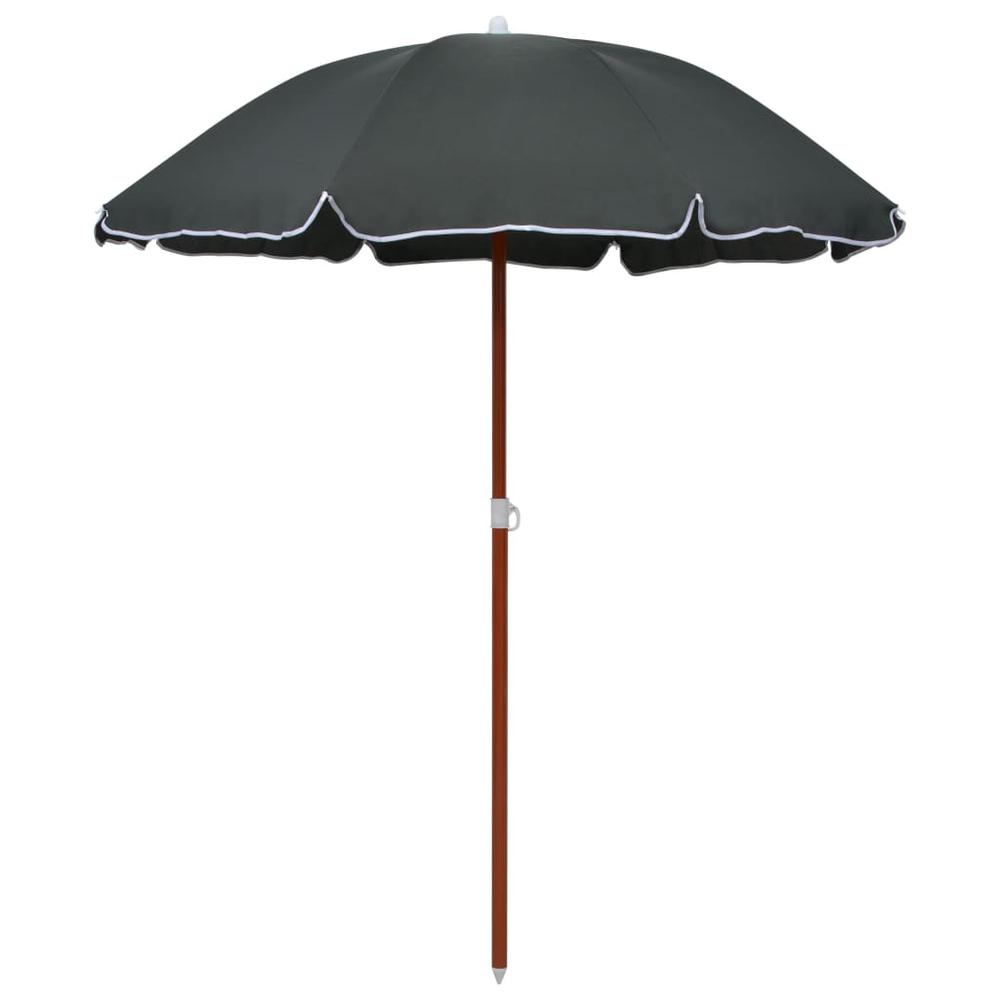 vidaXL Parasol with Steel Pole 70.9" Anthracite 7804. Picture 1
