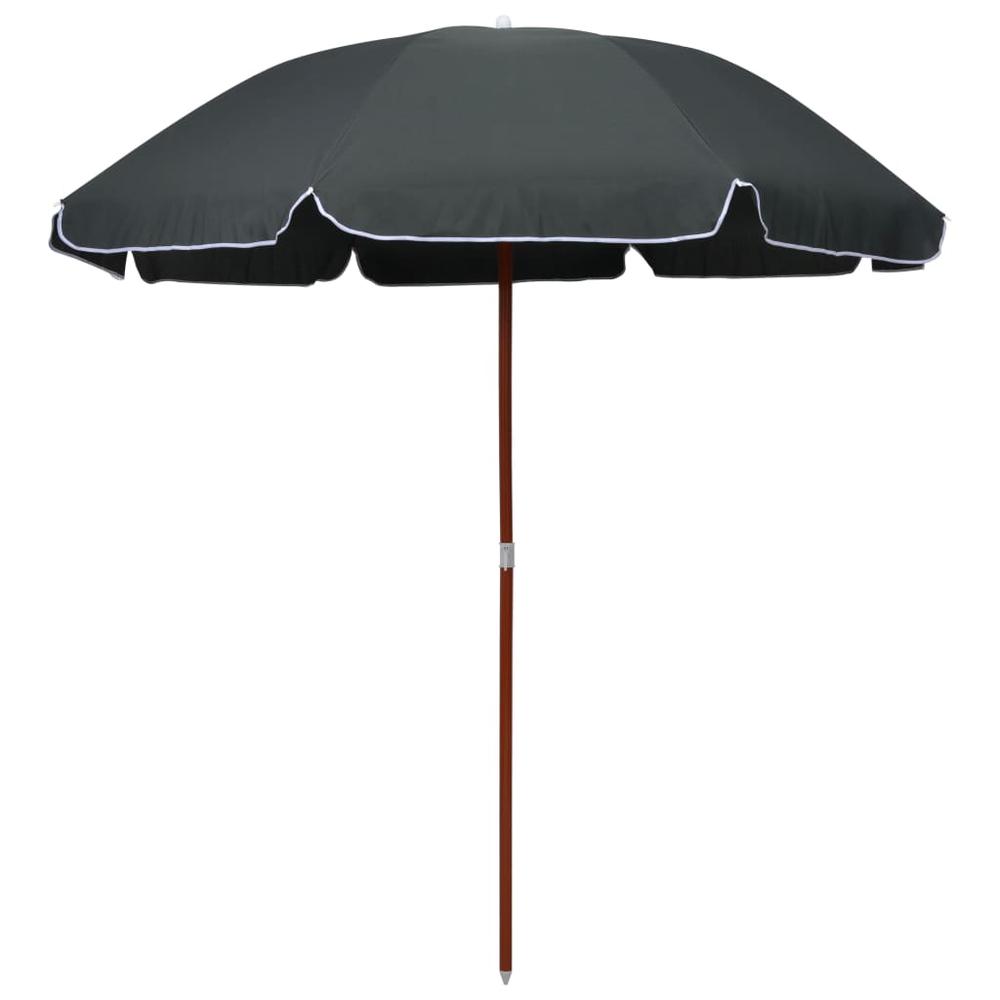 vidaXL Parasol with Steel Pole 94.5" Anthracite 7805. Picture 1