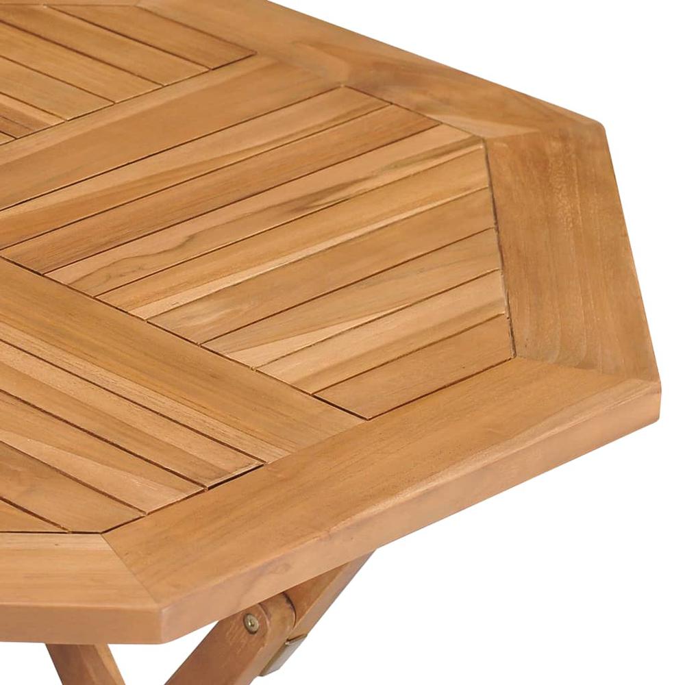 vidaXL Folding Garden Table 33.5"x33.5"x29.9" Solid Teak Wood, 47418. Picture 4
