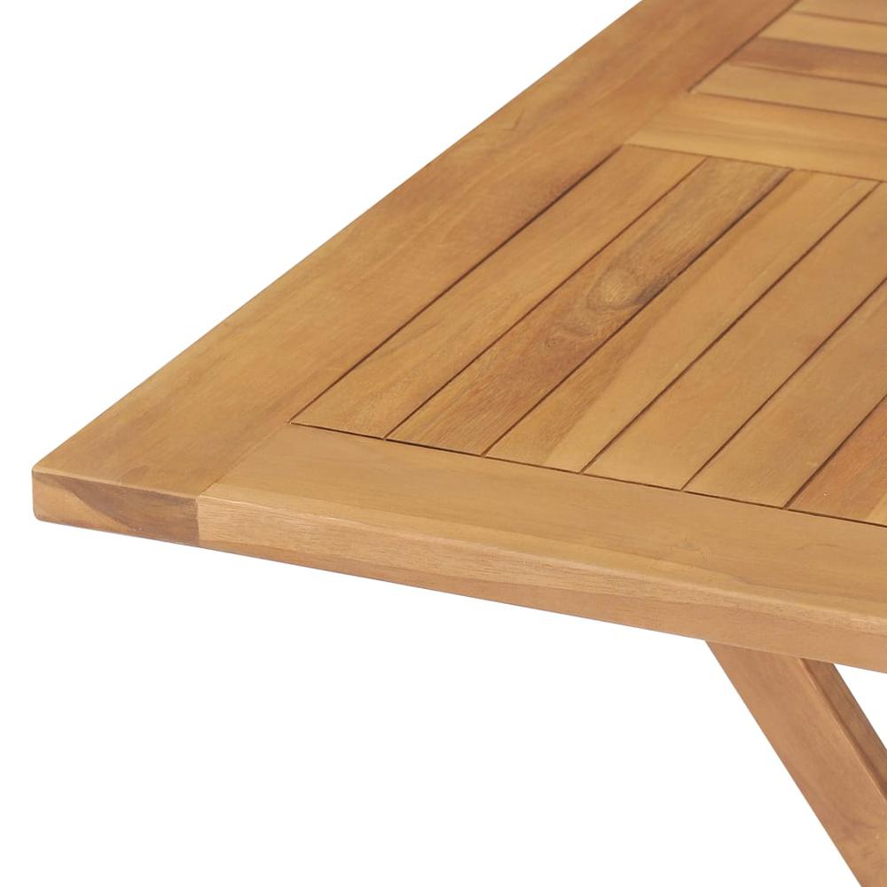 vidaXL Folding Garden Table 33.5"x33.5"x29.9" Solid Teak Wood, 47419. Picture 6