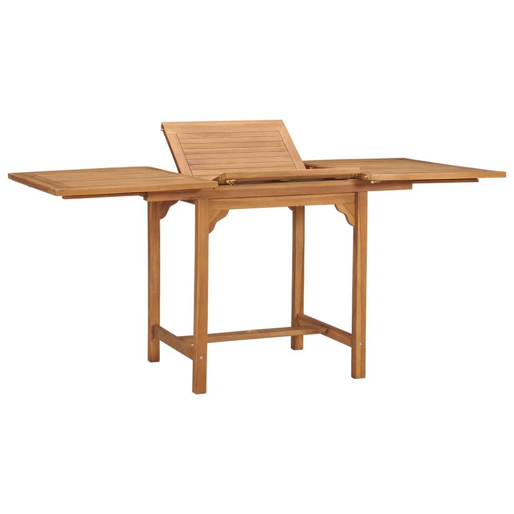 vidaXL Extending Garden Table (43.3"-63")x31.5"x29.5" Solid Teak Wood, 47420. Picture 1