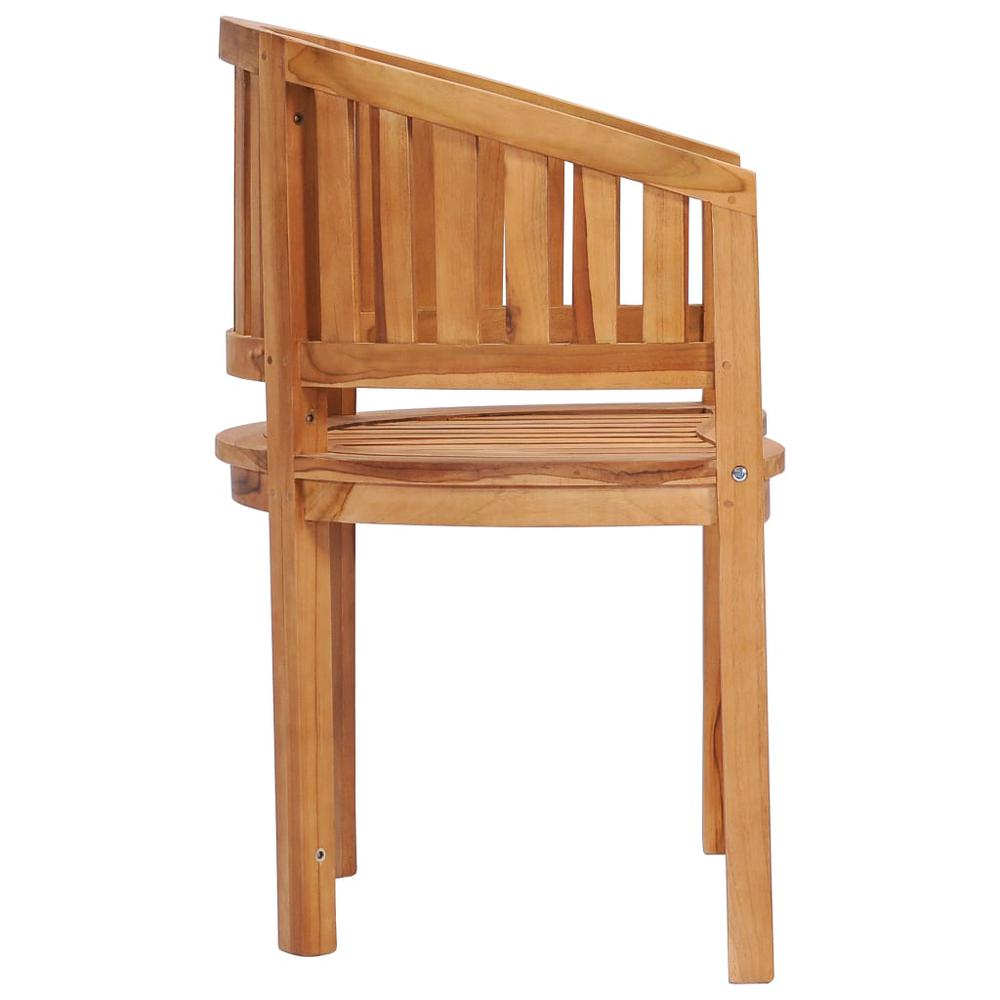 vidaXL Banana Chairs 2 pcs Solid Teak Wood, 48019. Picture 3