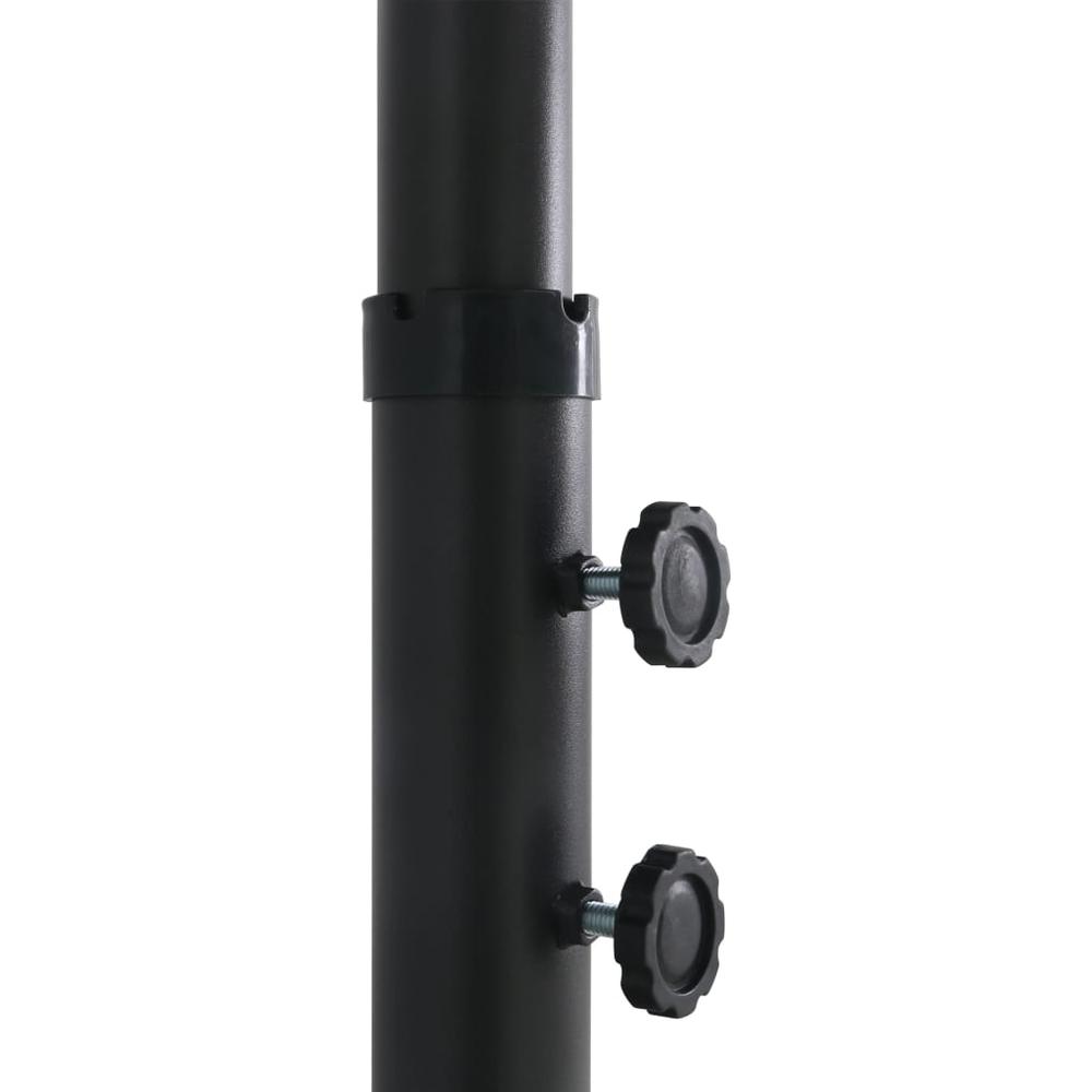 vidaXL Outdoor Parasol with Aluminum Pole 181.1"x106.3" Black 7302. Picture 7