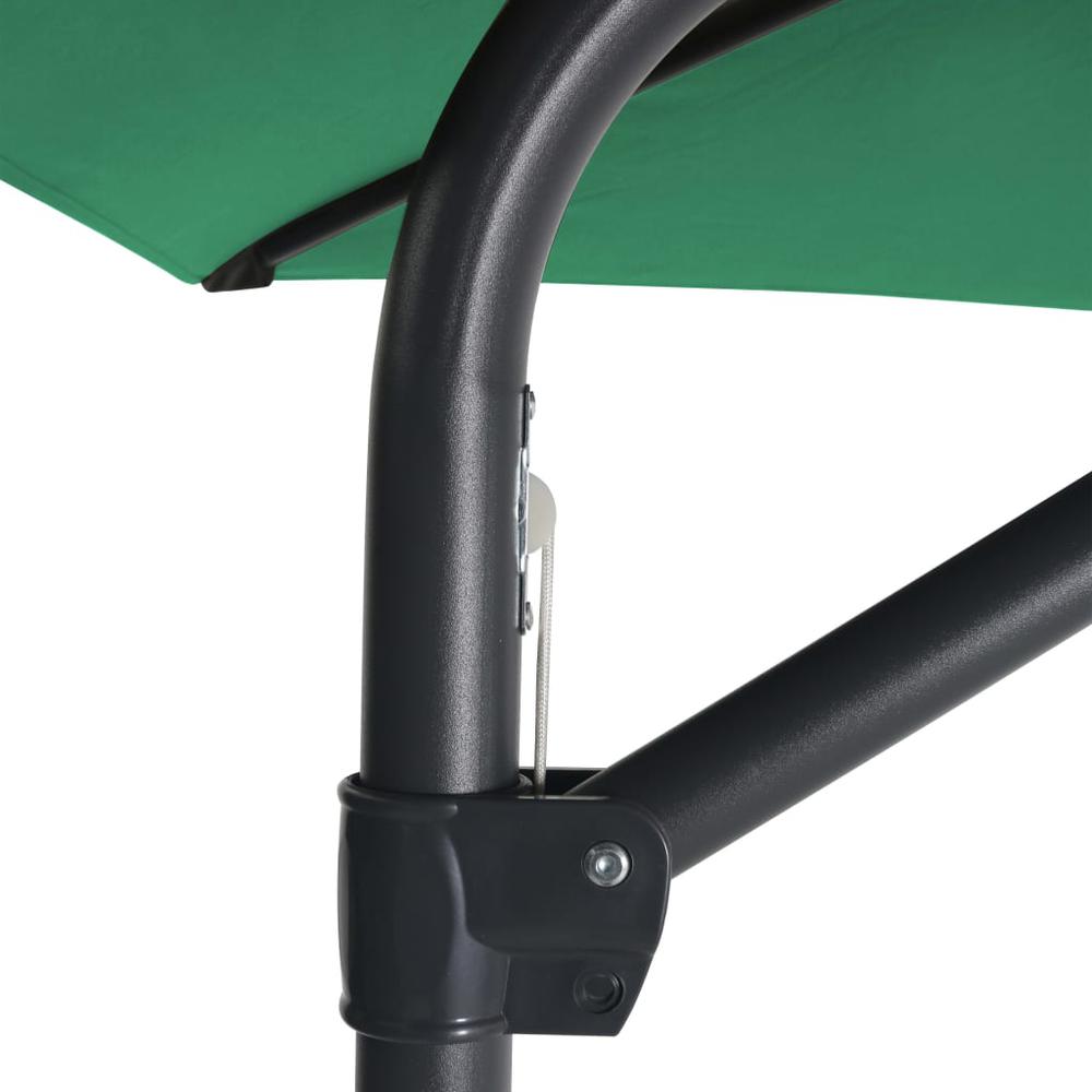 vidaXL Outdoor Parasol with Steel Pole 118.1" Green 7312. Picture 6